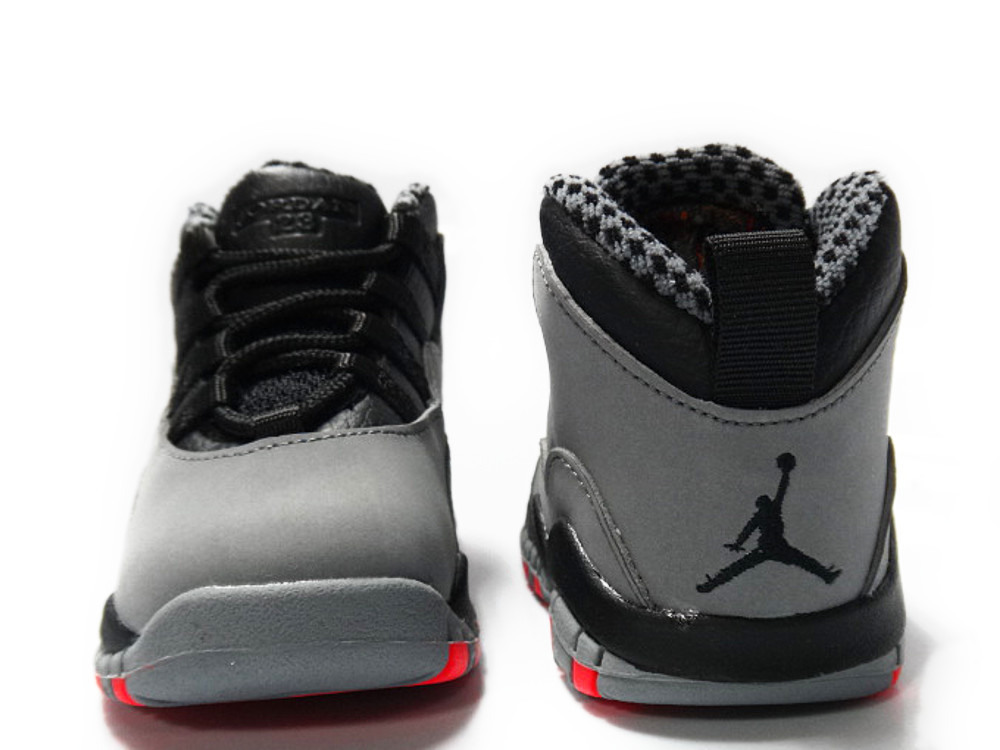 Nike Air Jordan 10 Retro Cool Grey Infrared Black Toddler Babies Size 8